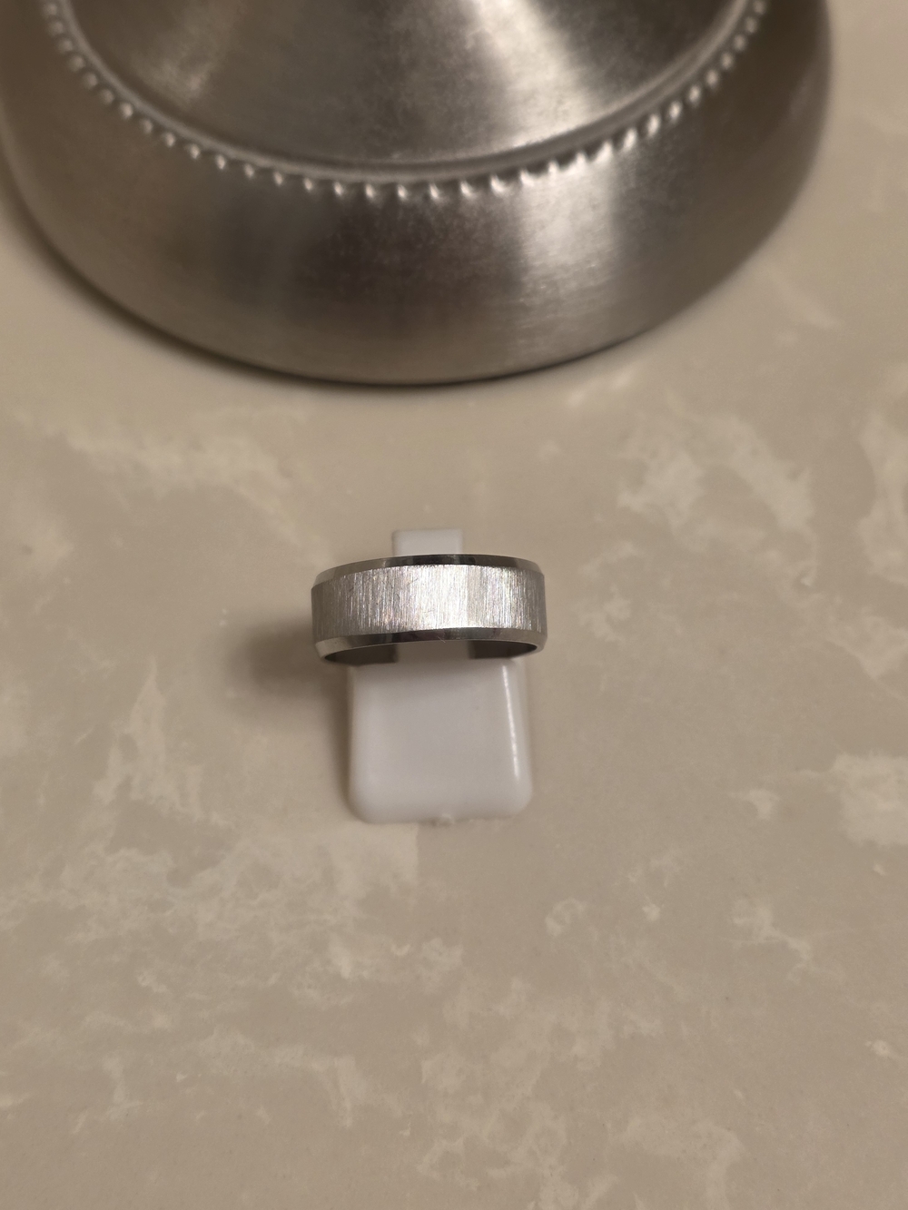 Brushed Silver Men's Comfort Fit Band